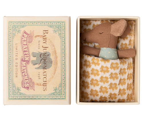 Blue Sleepy Wakey Baby Mouse in Matchbox