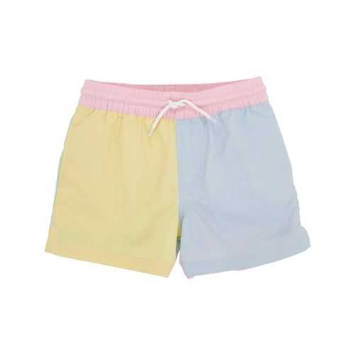 Country Club Colorblock Trunks-Preppy Pastels