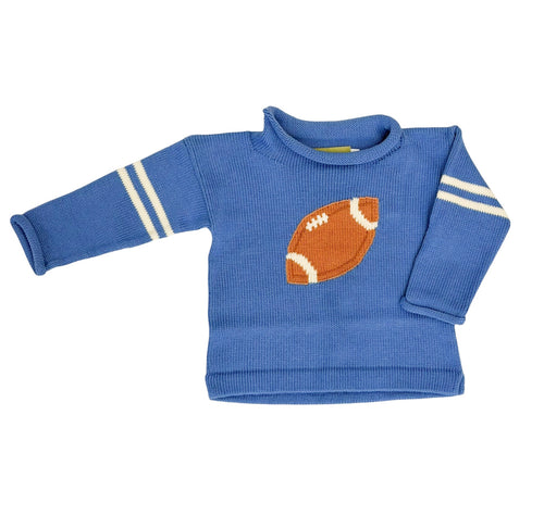 Football Roll Neck - Blue