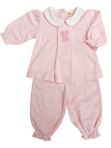 Bow Crochet Bloomer Pant Set