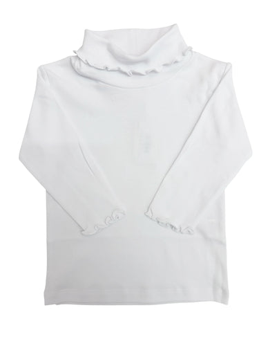 White Lettuce Edge Turtleneck