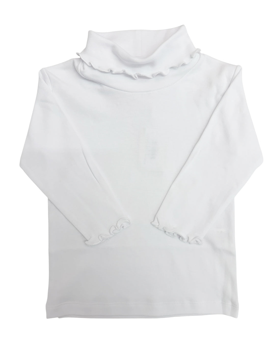 White Lettuce Edge Turtleneck