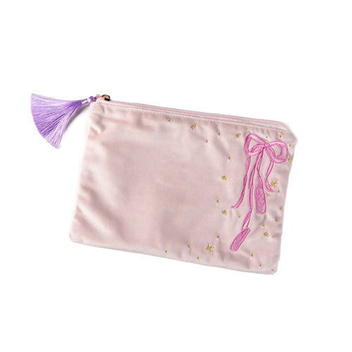 Pink Velvet Ballet Cosmetic Bag