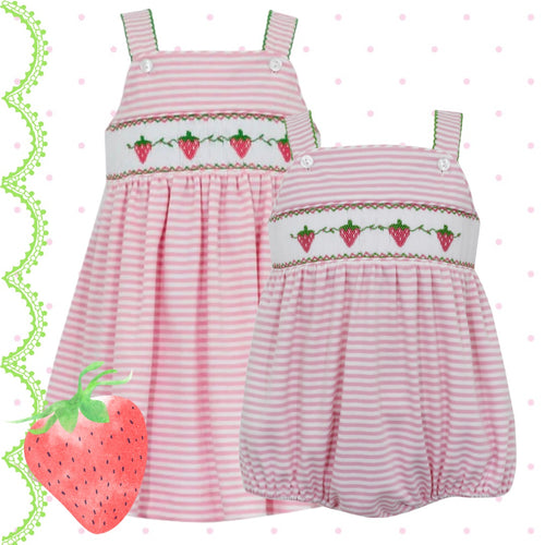 Strawberry Pink Stripe Knit Sundress