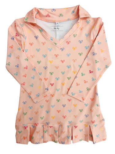 Multi Bows Pleated Dress