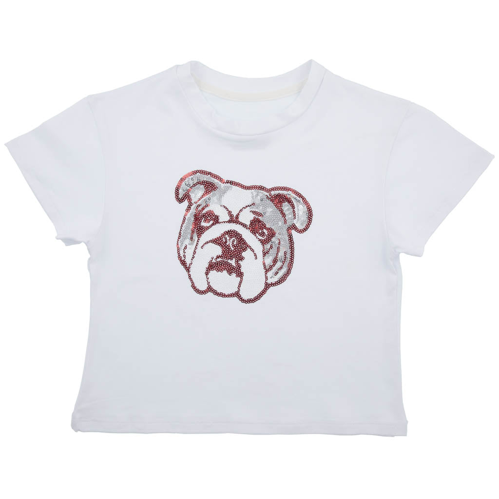 Bulldog Sequin Boxy T
