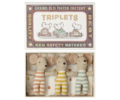 Baby Mice Triplets in Matchbox