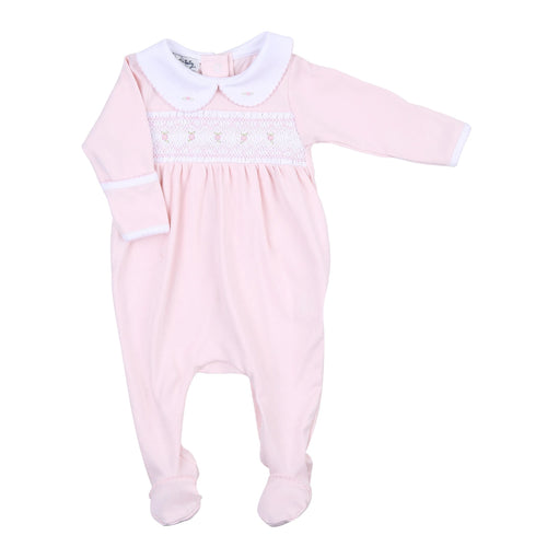 Fiona & Philip Smock Collared Footie-Pink