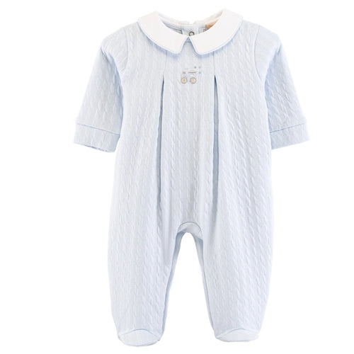 Little Train Pima Jacquard Footie