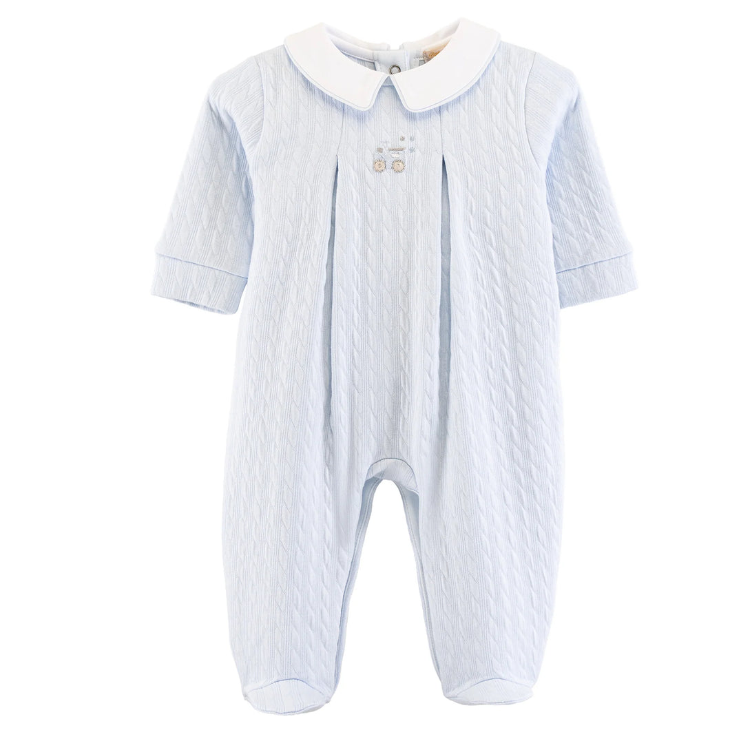 Little Train Pima Jacquard Footie