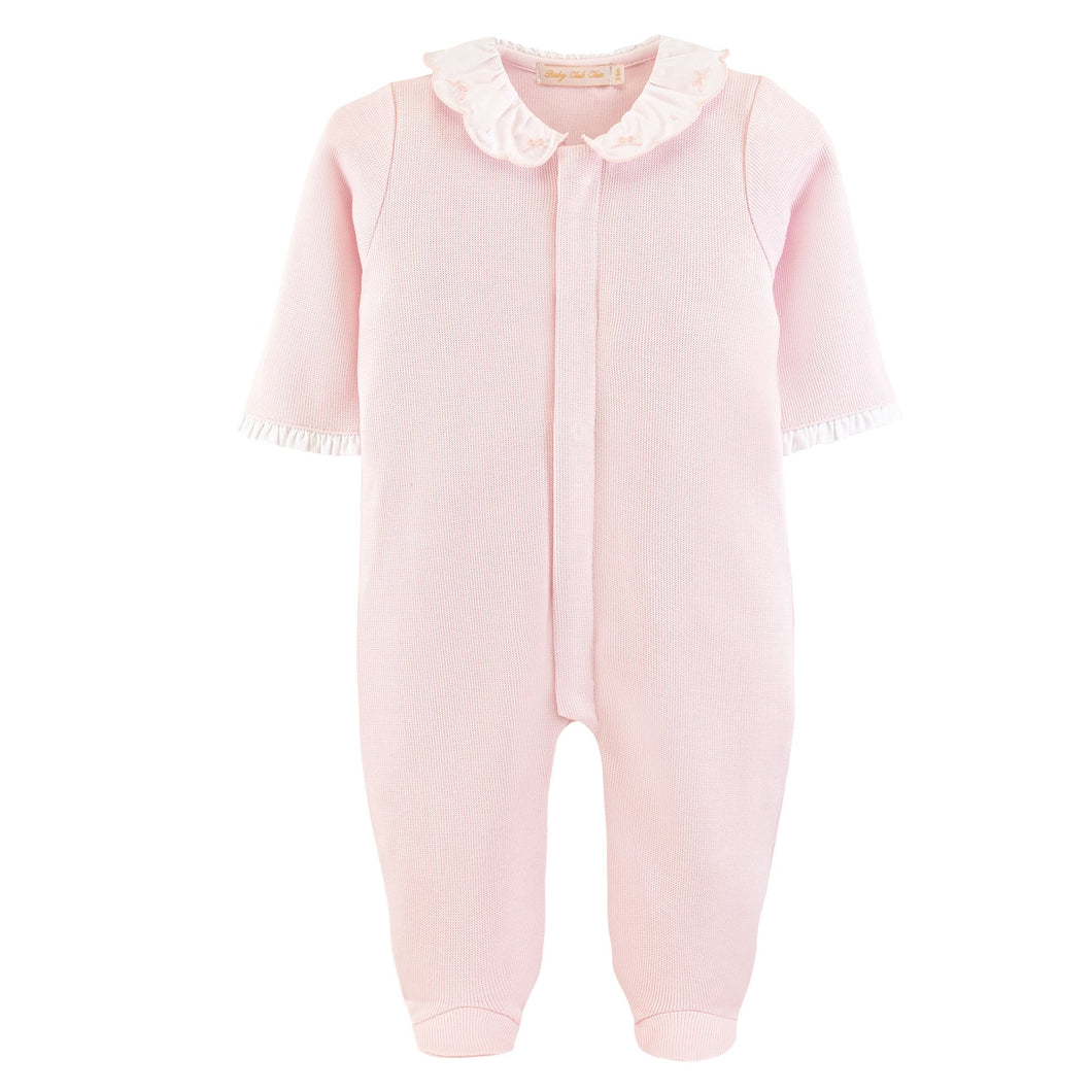 Pretty Bows & Roses Pima Jacquard Footie