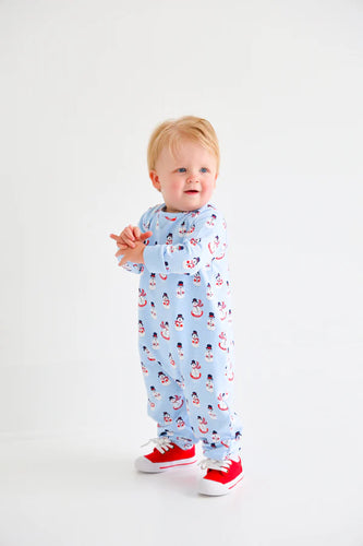 Cassidy Comfy Crewneck Romper - Frosty Friends