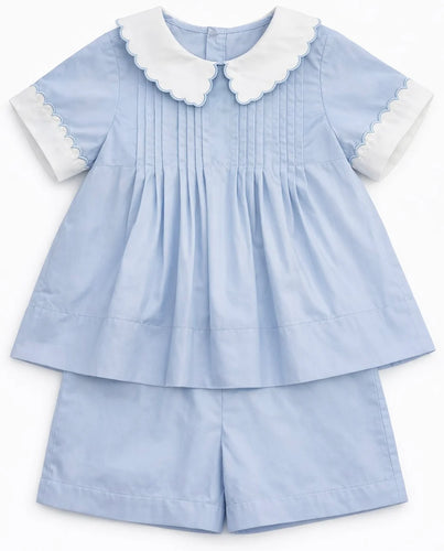 Rowan Short Set - Blue Scallop Peter Pan