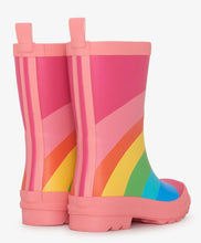 Rainbow Fuschia Matte Rain Boots