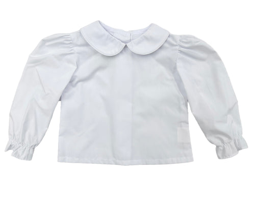 Ally White Broadcloth Blouse