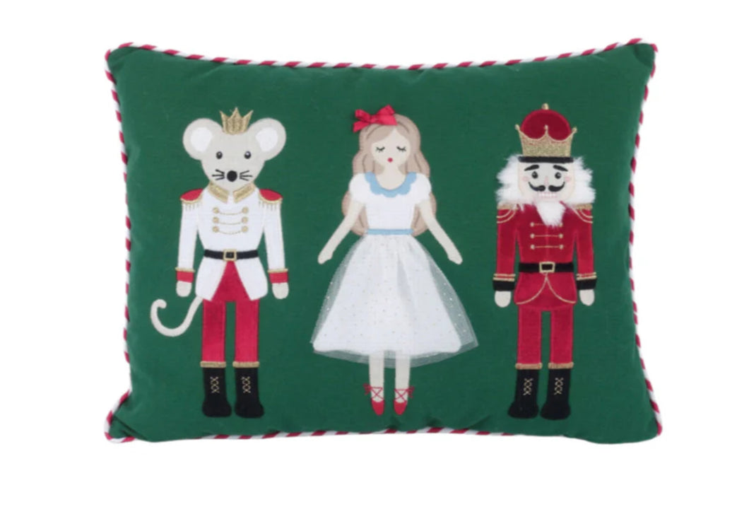 Nutcracker Suite Lumbar Pillow - Green