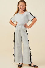 Grey/Black Bow Terry Jogger Set