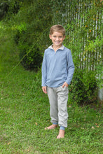 Blue Stripe/Beige Tucker Pullover Set