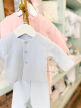Blue English Knot Pima Jacquard Set