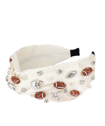 Studded Jewel & Football Headband