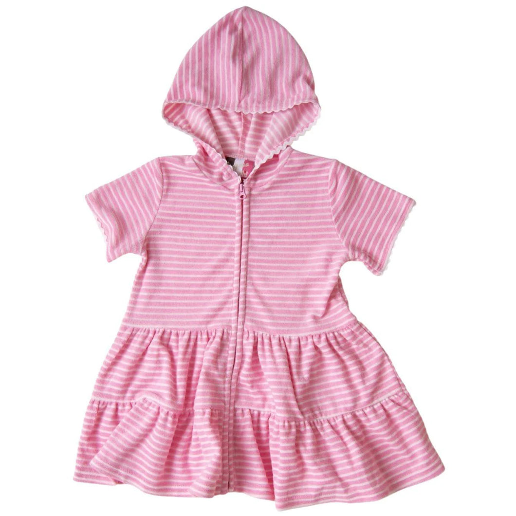 Pink Stripe Swim Cover Up