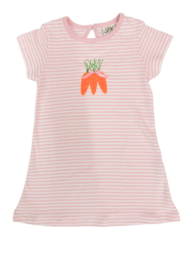 Carrots w/Bow Pink Stripe Dress