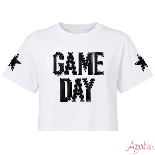 Shimmer Game Day Top -Black