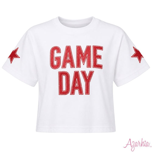 Shimmer Game Day Top - Red