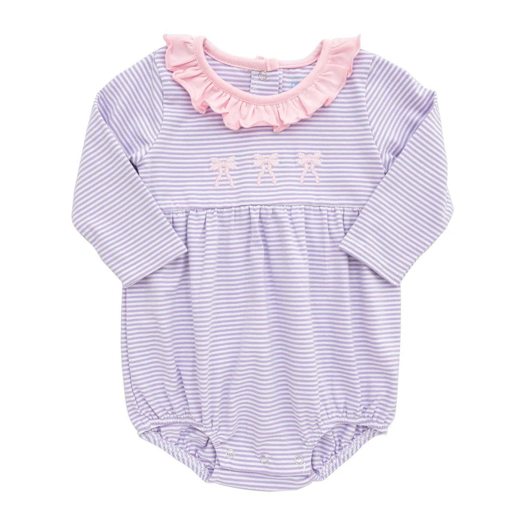 Purple Stripe Bow Bubble
