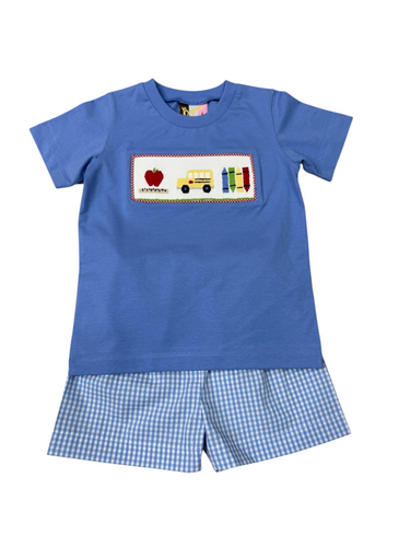 Wheels on the Bus Boys Short Set