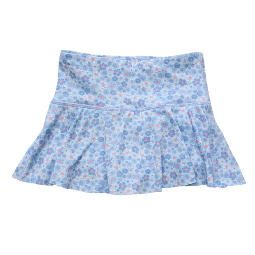 Powder Blue Floral Athletic Skirt
