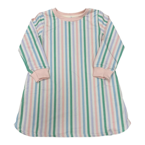 Multi Stripe Sweatshirt Dress
