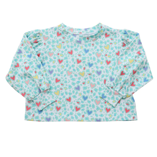 Hearts Puff Sleeve Top