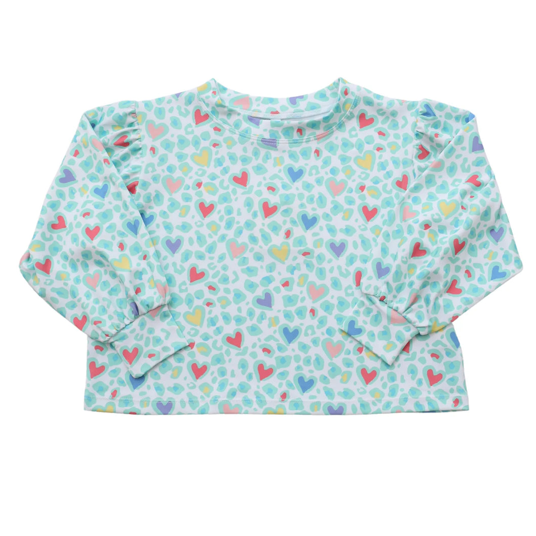 Hearts Puff Sleeve Top