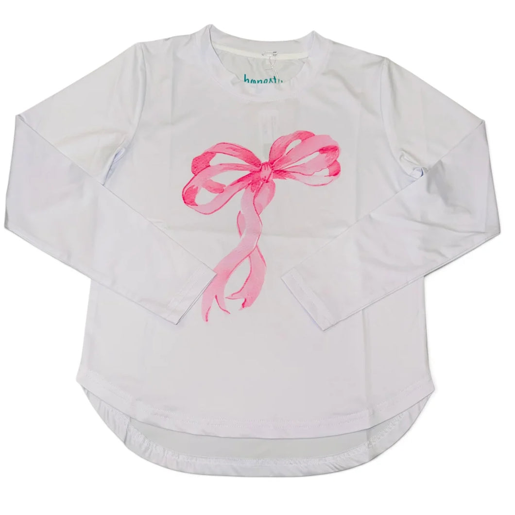 Pink Bow Performance Tee