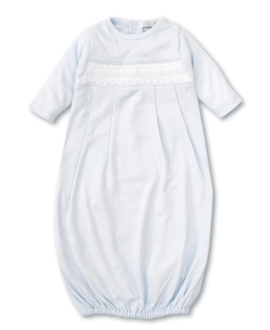 Blue Hand Smocked Sack Gown