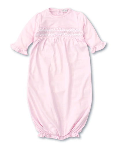 Pink Hand Smocked Sack Gown
