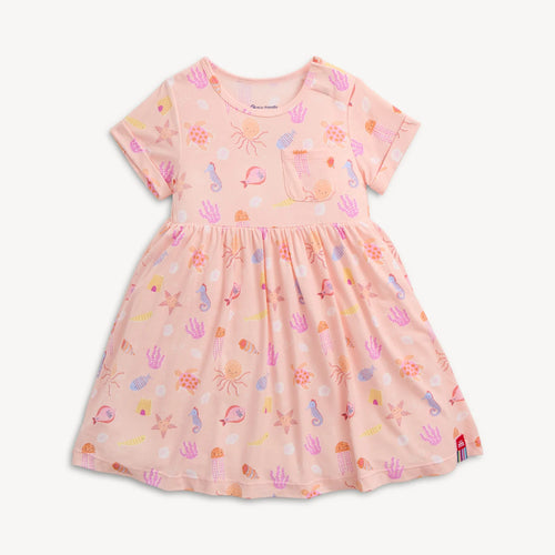 Deep Chic Pink Modal Magnetic SS Pocket Dress