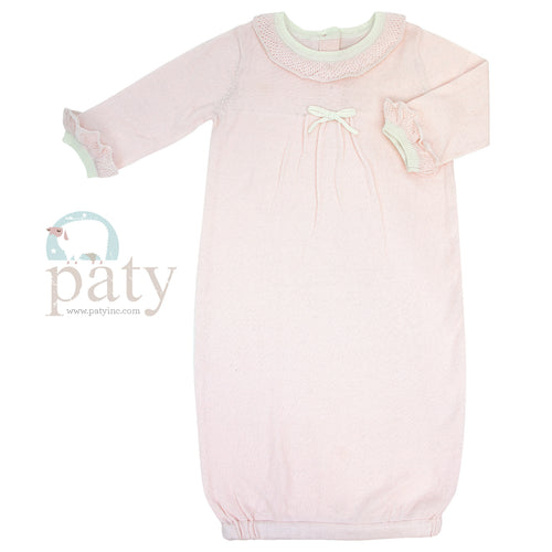 Pink Feather Knit Gown