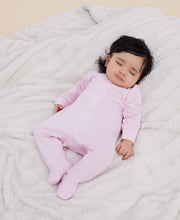 Pink Simple Stripes Footie
