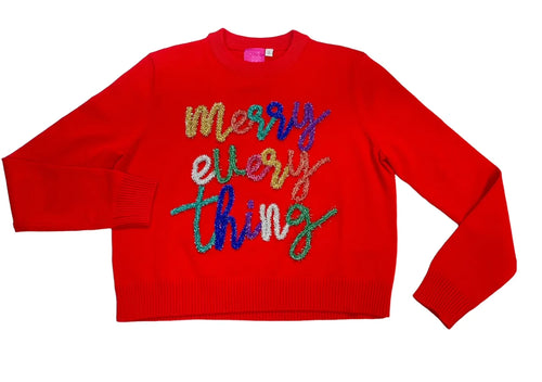 Merry Everything Sweater-Red