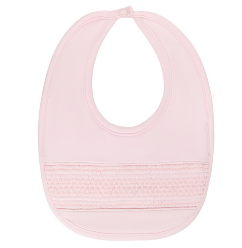 Baby Smocked Bullion Bib - Pink