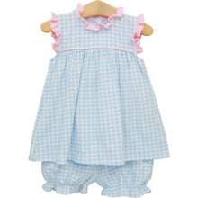 Light Blue Gingham/Pink Meredith Bloomer Set