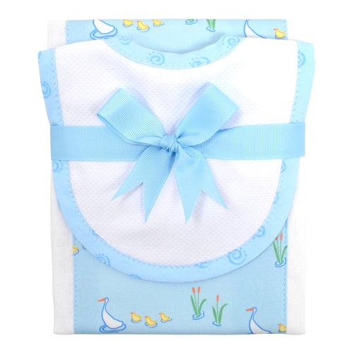 Duck Drooler Bib & Burp Set