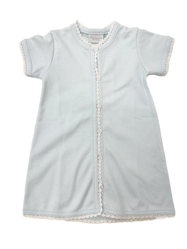 SS Blue W/ White Crochet Trim Gown