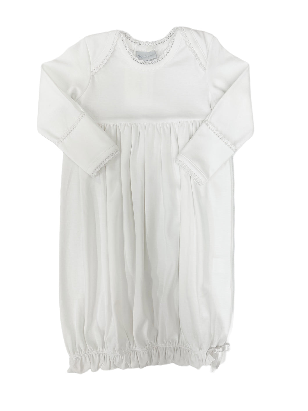 White/White Crochet Lap Gown