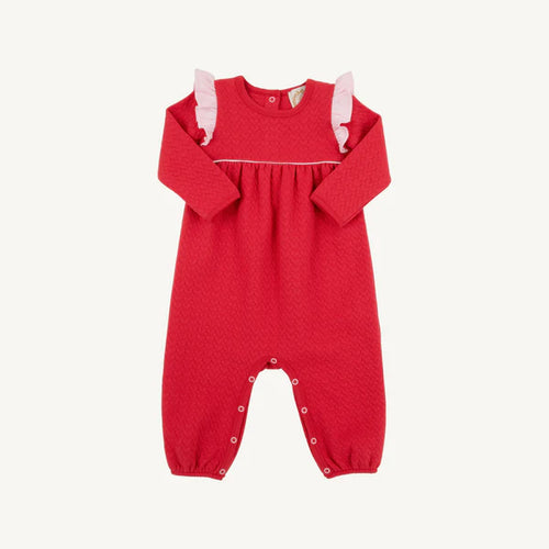 Leigh Ann Angel Sleeve Romper - Richmond Red