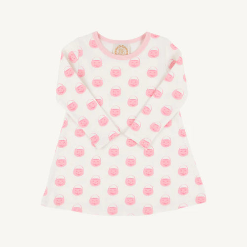 Long Sleeve Polly Play Dress - Vintage-prep Pumpkin Pails