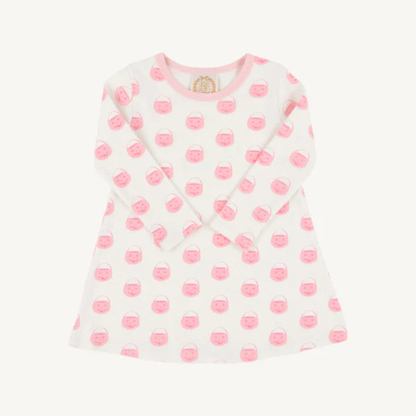 Long Sleeve Polly Play Dress - Vintage-prep Pumpkin Pails