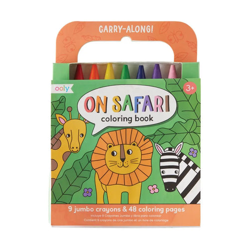 Carry Along Crayon & Coloring Book Kit- On Safari